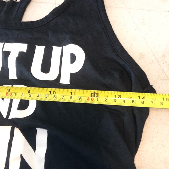 Nike Dri-fit Womens Black "Shut Up And Run" Graphic Print Tank Top Size Small - Picture 5 of 6